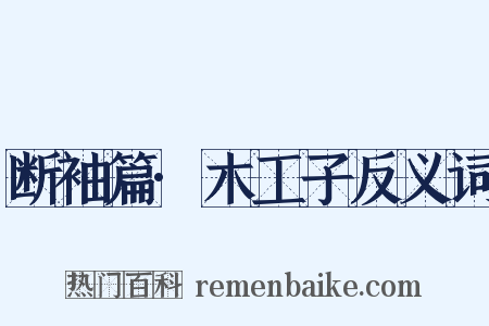 断袖篇·木工子反义词是什么意思的图片